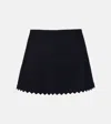 Karla Colletto Ines Scalloped Miniskirt In Blue
