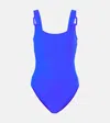 Karla Colletto Juni Ring-detail Swimsuit In Blue
