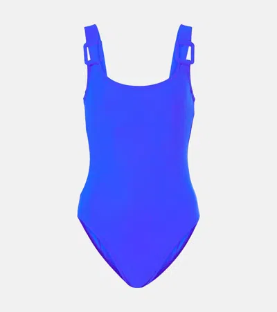 Karla Colletto Juni Ring-detail Swimsuit In Blue
