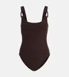 Karla Colletto Juni Swimsuit In Brown