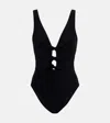 Karla Colletto Lenora Bow-detail Swimsuit In Black