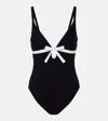 Karla Colletto Lenora Bow-detail Swimsuit In Black