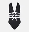 Karla Colletto Lenora Swimsuit In  Black/white