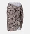 Karla Colletto Lilith Snake-print Beach Cover-up In Gray