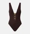 Karla Colletto Luca Swimsuit In Brown