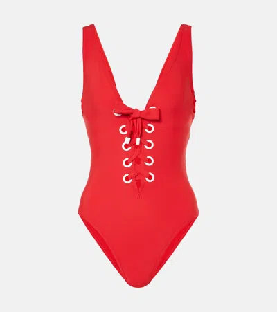 Karla Colletto Lulu Swimsuit In Red