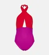 Karla Colletto Mabel Colorblocked Swimsuit In Multicoloured