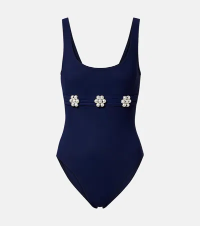 Karla Colletto Maya Embellished Swimsuit In Multi