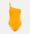 Karla Colletto Morgan One-shoulder Swimsuit In Mango