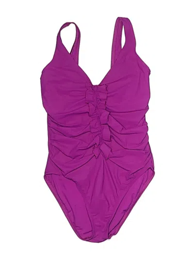 Pre-owned Karla Colletto One Piece Swimsuit In Purple
