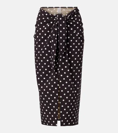 Karla Colletto Polka-dot Beach Cover-up In Brown