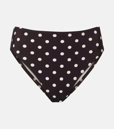 Karla Colletto Polka-dot Bikini Bottoms In Brown