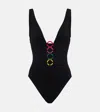 Karla Colletto Remi V-neck Silent Underwire One-piece Swimsuit In Black