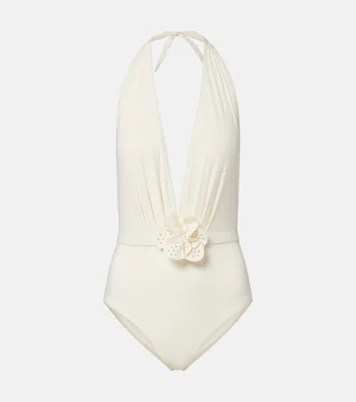 Karla Colletto Rosetta Halterneck Swimsuit In Multi