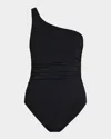 Karla Colletto Basics One Shoulder One Piece With Shelf Bra In Black