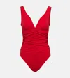 Karla Colletto Ruch-front Underwire One-piece In Red
