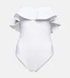 Karla Colletto Ruffle-trimmed Off-shoulder Swimsuit In White
