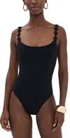 Karla Colletto Sadie Lingerie Strap Tank One Piece With Silent Underwire And High Back Black In Black