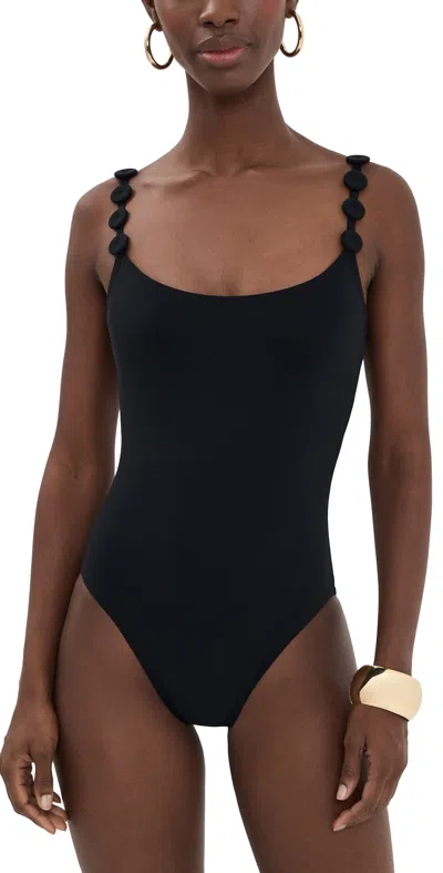 Karla Colletto Sadie Lingerie Strap Tank One Piece With Silent Underwire And High Back Black