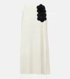 Karla Colletto Tess Floral-appliqué Midi Skirt In Neutral