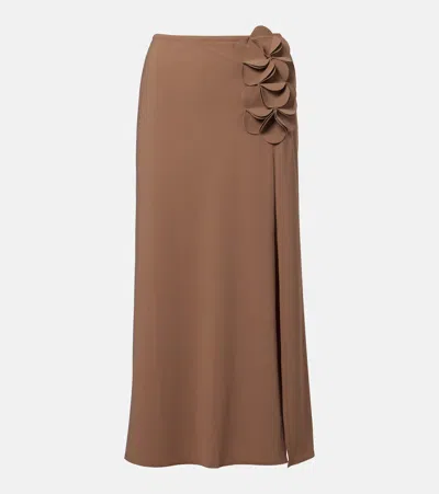 Karla Colletto Tess Floral-appliqué Beach Cover-up In Brown