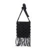 Karla Hanson Boho Macrame Iv Crossbody Bag In Black
