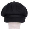Karla Hanson Melton Newsboy Cap Womens Cadet Hat In Black