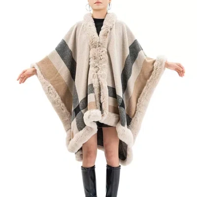 Karla Hanson Savannah Ruana Womens Poncho In Sand