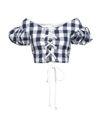 Karla Špetić Woman Top Navy Size 6 Cotton In Navy Blue