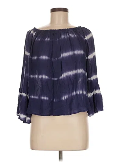 Pre-owned Karlie 3/4 Sleeve Blouse In Blue