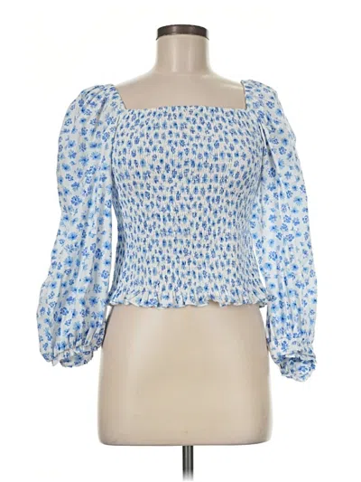 Pre-owned Karlie 3/4 Sleeve Blouse In Blue