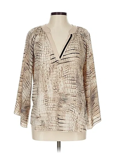 Pre-owned Karlie 3/4 Sleeve Blouse In Brown