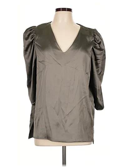 Pre-owned Karlie 3/4 Sleeve Blouse In Gray
