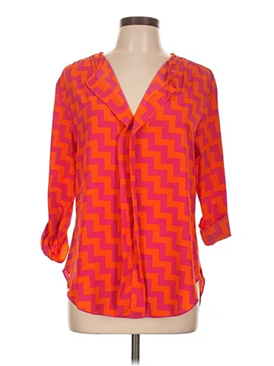 Pre-owned Karlie 3/4 Sleeve Blouse In Orange
