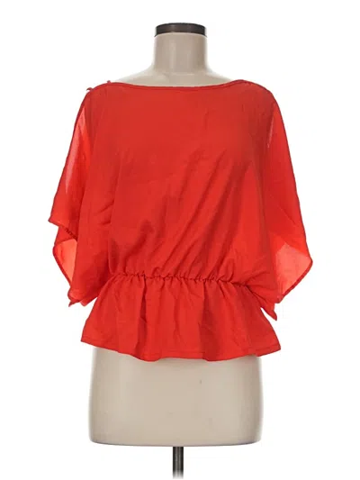 Pre-owned Karlie 3/4 Sleeve Blouse In Red