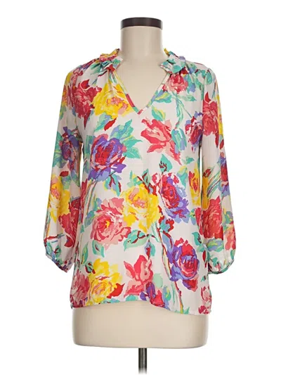 Pre-owned Karlie 3/4 Sleeve Blouse In White