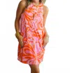 Karlie 70's Floral Sleeveless Dress In Orange In Orange