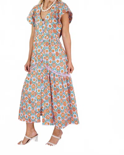 Karlie Abigail Midi Dress In Lavender In Multi