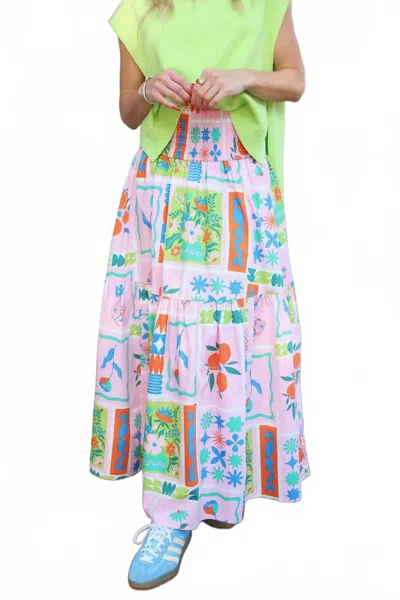 Karlie Artist Floral Maxi Skirt In Multi