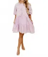 Karlie Bow Poplin Dress In Lilac In Pink