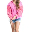 Karlie Bubblegum Vneck Hoodie Sweatshirt In Pink In Pink