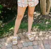 Karlie Capri Coast Shorts In Ivory In Multi