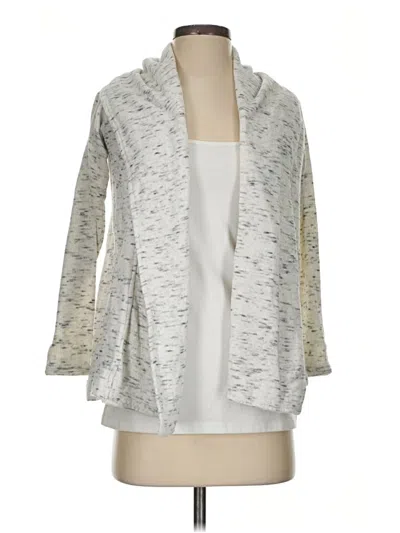 Pre-owned Karlie Cardigan Sweater In Silver