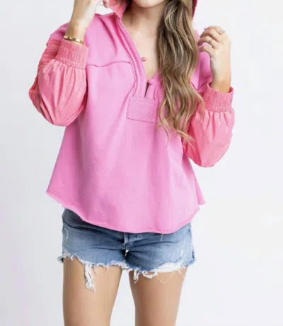 Karlie Carley Knit Sweatshirt In Pink