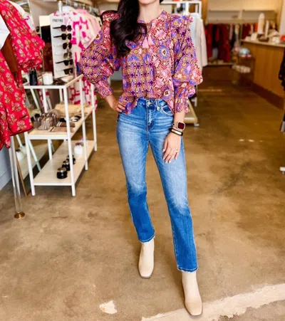 Karlie Carly Top In Geometric In Multi