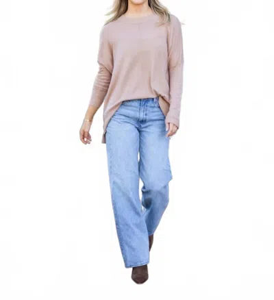 Karlie Cashmere Crew Sweater In Camel In Brown