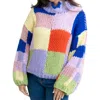 Karlie Piper Crochet Colorblock Sweater In Multi In Multi