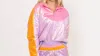 Karlie Colorblock Retro Zip Pullover In Multi In Multi