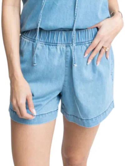 Karlie Denim Elastic Short In Blue