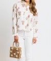 Karlie Floral Pocket Camp Top In Beige In White